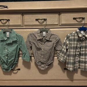 Little Boys Fall Button Down Shirts (6-12 months)